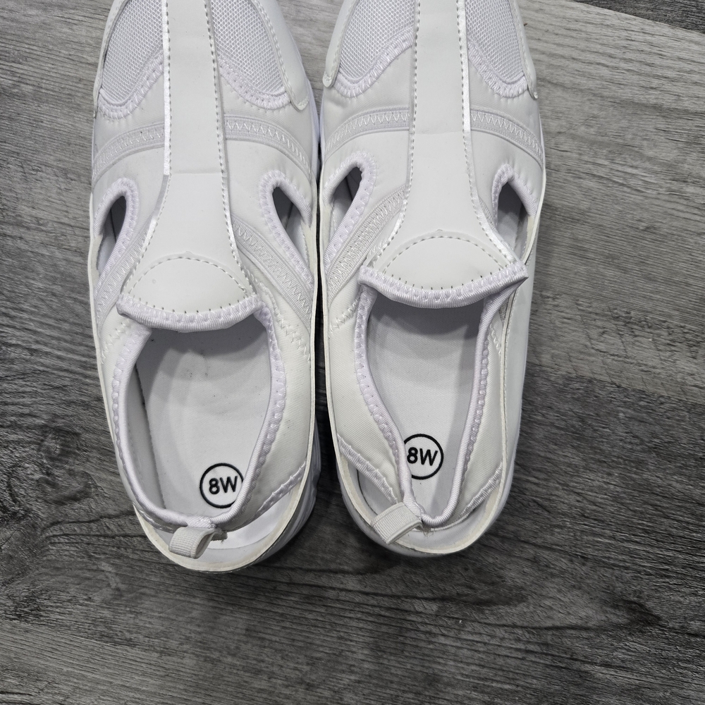 Women's White Slip-On Sneakers - Picture 3 of 5